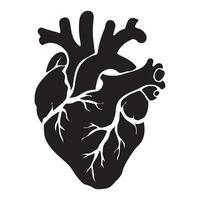 Heart Silhouette Shape Minimalist Heart Design vector