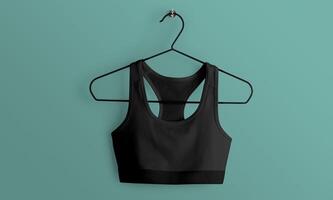 Front and Back Croptop Mockup With blank Background photo