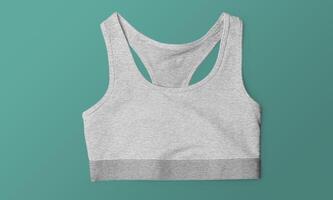 Front and Back Croptop Mockup With blank Background photo