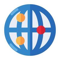 A flat design icon of globalization vector