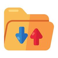 A unique design icon of folder transfer, editable design vector