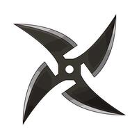 four sharp surfaces of shuriken illustration vector