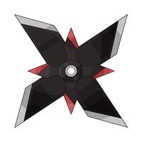illustration of shuriken with four sharp surfaces vector
