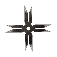 shuriken with four sharp surfaces vector