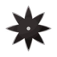 shuriken with sharp surface illustration vector