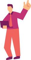 Business Character in Flat Design and Shape. vector