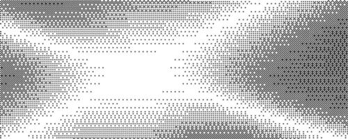 Bitmap pattern with pixel texture. Dotted gradient. Retro gradation of computer game bg. Abstract geometric halftone effect. Digital speckle dither wallpaper. vector