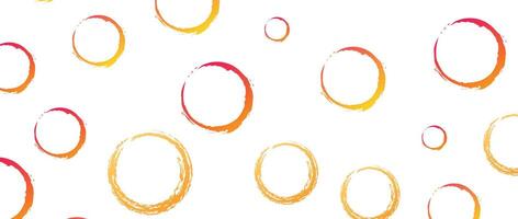 circle shapes drawn with dry brush design vector
