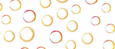 circle shapes drawn with dry brush, design elements vector