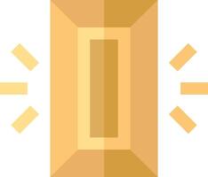 A gold bar with a light coming out of it vector
