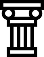 An icon of a column with a black background vector
