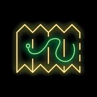 Glowing neon line route location map pin point icon isolated on black background vector illustration