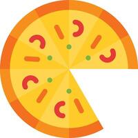 A slice of pizza with question marks on it vector