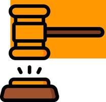 Judge hammer icon vector