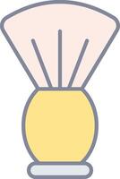 A shaving brush icon on a white background vector