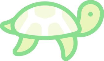 A turtle with green and white markings vector