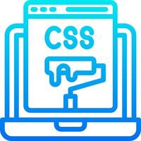 A laptop with the css logo on it vector
