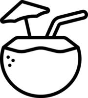 Coconut drink icon vector