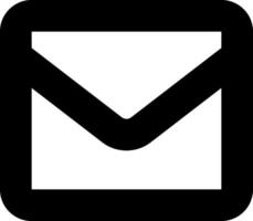 Email icon with a black envelope vector