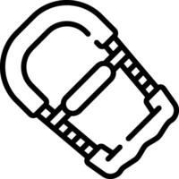 A black and white drawing of a belt buckle vector