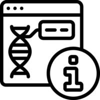 A black and white icon of a dna strand vector