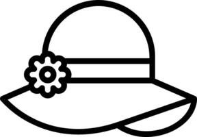 A hat with a flower on it vector