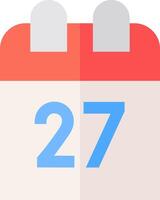 Calendar icon with the number 27 vector
