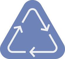 A triangle with arrows pointing in different directions vector