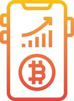 Bitcoin wallet icon vector