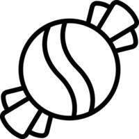 A black and white line drawing of a candy ball vector