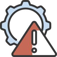 A gearwheel with a red and blue triangle on it vector