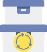 A stack of boxes with a yellow arrow on top vector