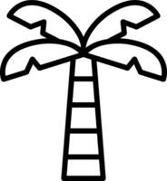 Palm tree outline coloring page vector