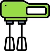 A green mixer with two handles on it vector