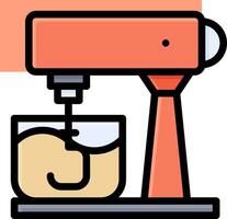A mixer is being used to mix ingredients vector