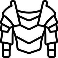 A black and white drawing of a chest protector vector