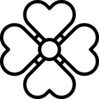 A four leaf clover with four hearts in the center vector