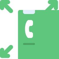 A green phone with arrows pointing to it vector