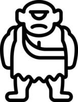 A cartoon character with a large head and a small body vector
