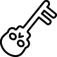 A black and white drawing of a key vector