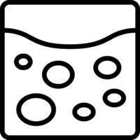 A black and white image of a square with bubbles vector