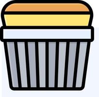 A cartoon of a cupcake in a basket vector