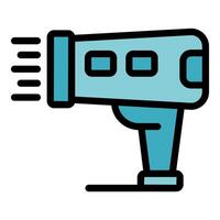 Barcode scanner scanning a barcode icon vector
