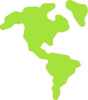 A green world map on a white background vector