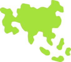 A green outline of a map of china vector