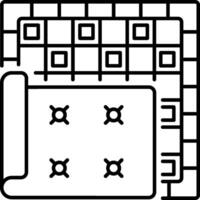 A square floor plan with squares and squares vector