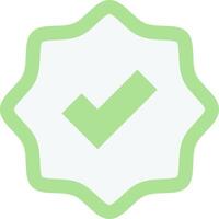 A green check mark on a white background vector