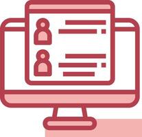 A computer screen with a person on it vector
