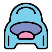 Baby potty chair training seat icon for toddler child vector