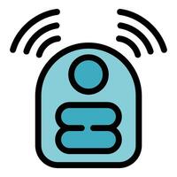Smart watch sending location signal using wireless connection vector